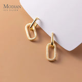 925 Silver Double Layer CZ Hoop Earrings for Women