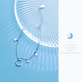 925 Silver Moon & Stars Bracelet Valentine Gift