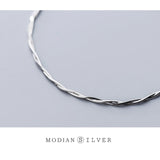 925 Silver Double Layer Cross Snake Bone Chain Bracelet for Women