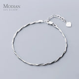 925 Silver Double Layer Cross Snake Bone Chain Bracelet for Women