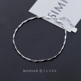 925 Silver Double Layer Cross Snake Bone Chain Bracelet for Women