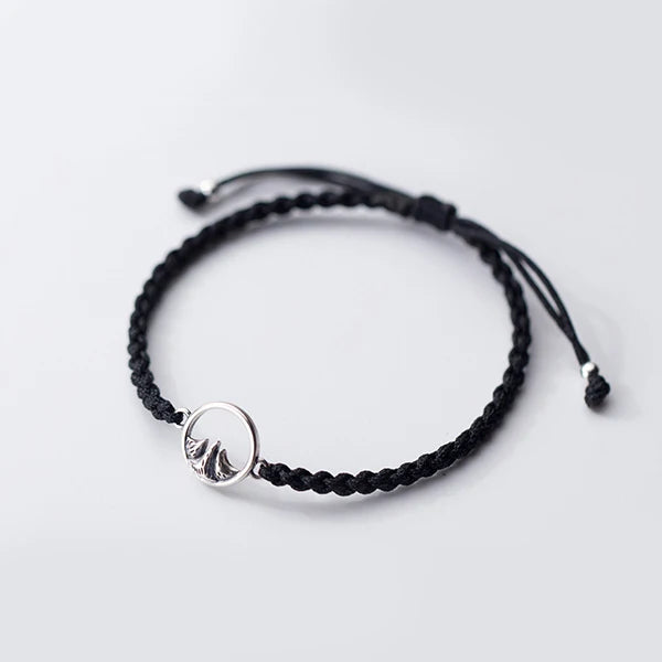 925 Sterling Silver Mountain Sea Rope Bracelet for Women