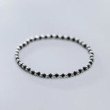 Crystal Ball Strand Bracelet 925 Sterling Silver Fine Jewelry Gift