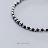 Crystal Ball Strand Bracelet 925 Sterling Silver Fine Jewelry Gift