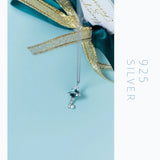 Cat Pattern Opal Crystal Keys Necklace Pendants For Women