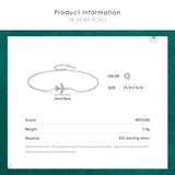 CZ Aircraft Bracelet 925 Sterling Silver Charm Chain Gift