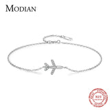 CZ Aircraft Bracelet 925 Sterling Silver Charm Chain Gift