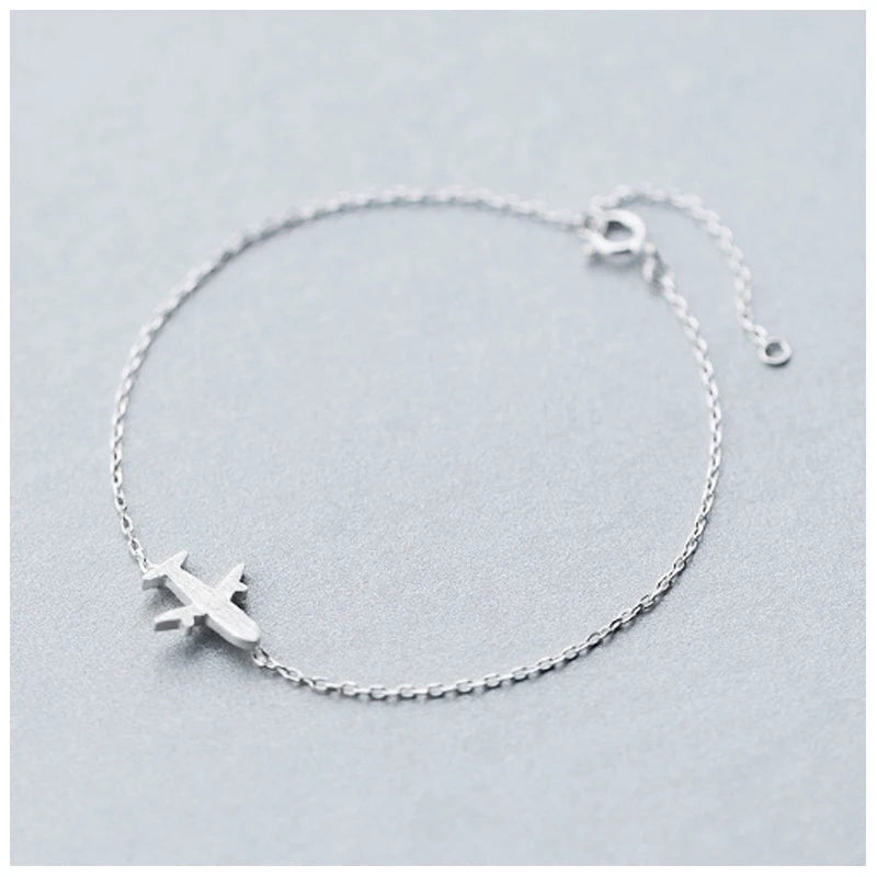 925 Silver Aircraft Bracelet for Women - Anniversary Party Jewelry Gift