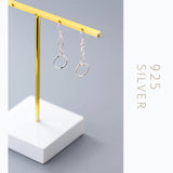 Geometric Oval Round Sterling Silver Dangle Earring for Women Gift