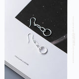Geometric Oval Round Sterling Silver Dangle Earring for Women Gift