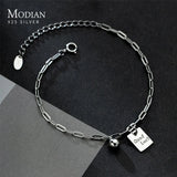 Lucky Chain Bracelet 925 Sterling Silver Carving Bracelets For Women Girls