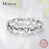 Sterling Silver Irregular Hearts Ring Wedding Engagement Jewelry