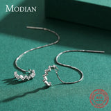 Sterling Silver CZ Ear Cuff with Tassel Chain Earrings