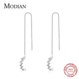 Sterling Silver CZ Ear Cuff with Tassel Chain Earrings