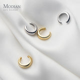 925 Silver C Shape Clips Earring for Women