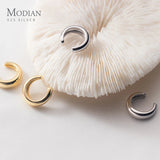 925 Silver C Shape Clips Earring for Women