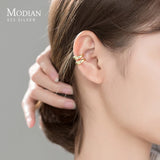 925 Silver C Shape Clips Earring for Women