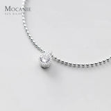 925 Silver Zirconia Beads Charm Bracelet for Women Wedding