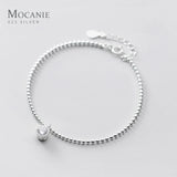 925 Silver Zirconia Beads Charm Bracelet for Women Wedding