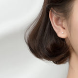 Sterling Silver Number Stud Earring Anti-allergy