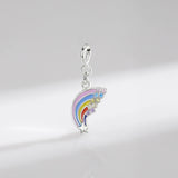 Rainbow Enamel DIY 925 Silver Pendant
