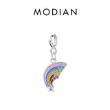 Rainbow Enamel DIY 925 Silver Pendant
