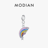 Rainbow Enamel DIY 925 Silver Pendant