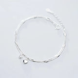 CZ Stars Love Hearts Silver Bracelet Wedding Jewelry Gift