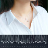 925 Sterling Silver 26 Letters Pendant Classic Fine Jewelry