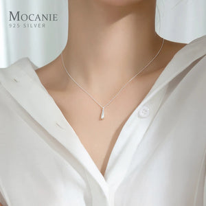 925 Sterling Silver Water Drop Shape Pendant for Women