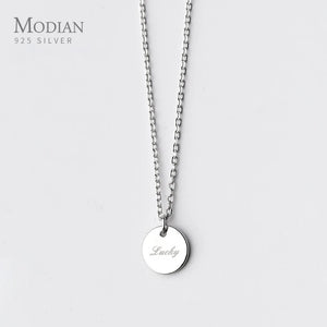 925 Silver Lucky Coin Pendant Necklace for Women