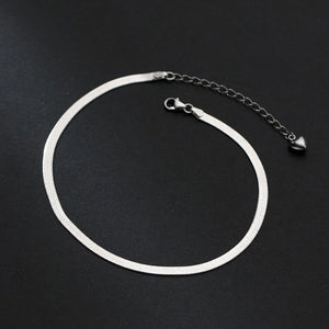 Sterling Silver Snake Anklet Bracelet for Women