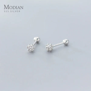 925 Silver Dandelion Stud Earrings Women Gift Plant Ear Pin Fine Jewelry