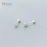 925 Silver Dandelion Stud Earrings Women Gift Plant Ear Pin Fine Jewelry