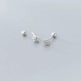 925 Silver Dandelion Stud Earrings Women Gift Plant Ear Pin Fine Jewelry