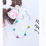 925 Silver Romantic Hearts Bracelet for Women Charm Jewelry Gift