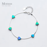 925 Silver Romantic Hearts Bracelet for Women Charm Jewelry Gift