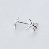 925 Silver Small Dragonfly Stud Earrings for Girls & Kids