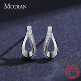 925 Silver Geometric Earrings Rectangle Fine Jewelry