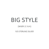925 Silver Hearts Hoop Earring Korea Style Jewelry