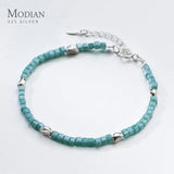 925 Silver Green Crystal Square Bracelet Adjustable Fine Party Jewelry