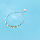 925 Silver Oval Tassel Anklet Women Bracelet Foot Chain