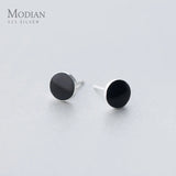 925 Silver Enamel Stud Earrings Women Girl Classic Jewelry