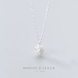 925 Sterling Silver Pink CZ Necklace Pendant for Women