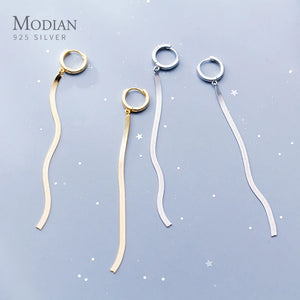 925 Silver Snake Chain Hoop Earrings for Women Wedding