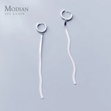 925 Silver Snake Chain Hoop Earrings for Women Wedding