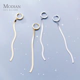 925 Silver Snake Chain Hoop Earrings for Women Wedding