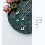 925 Silver Water Drop Dangle Earrings Rainbow Opal Jewelry