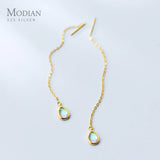 925 Silver Water Drop Dangle Earrings Rainbow Opal Jewelry