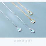 925 Silver Water Drop Dangle Earrings Rainbow Opal Jewelry